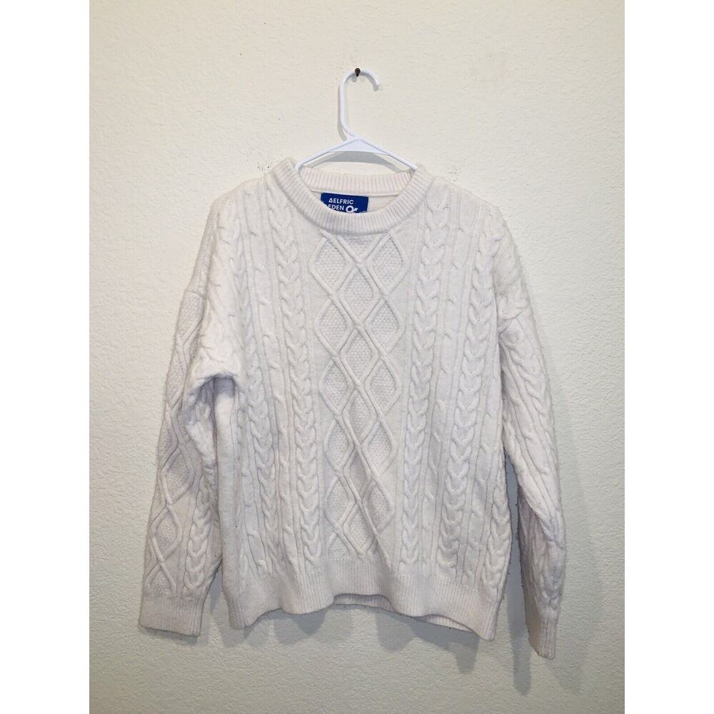 Aelfric Eden Ivory Cable Knit Sweater Size Small